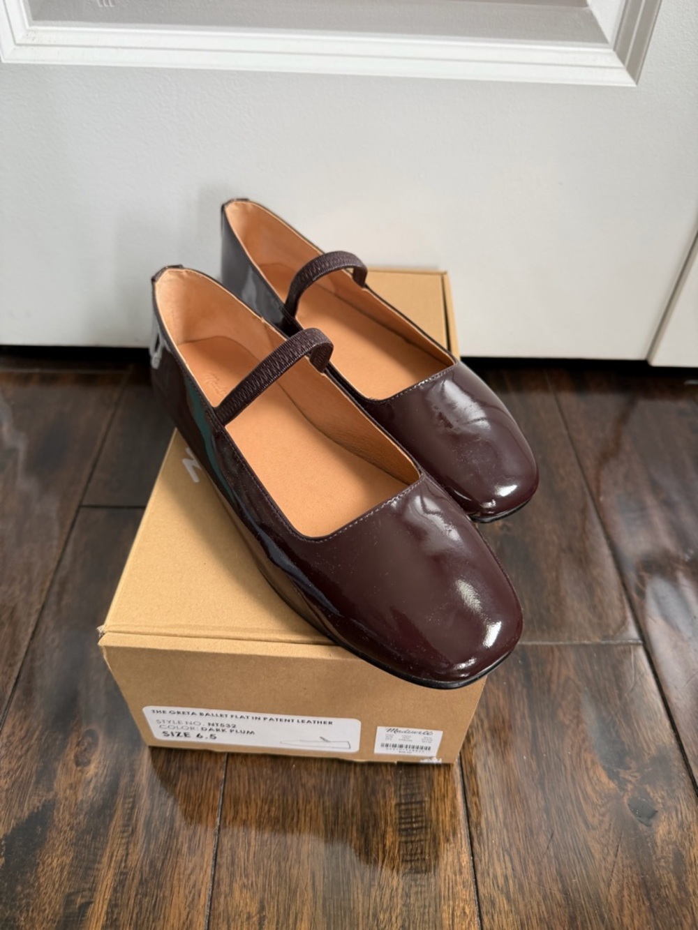 Madewell Greta Flat - Dark Plum